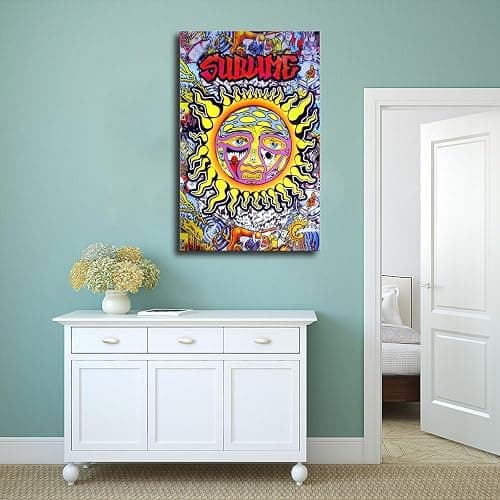 Music Sublime Posters Personality of The Sun Canvas Art Poster Poster Wall Art Decor Print Picture Paintings for Living Room Bedroom Decoration Unframe 12x18inch thumbnail 4