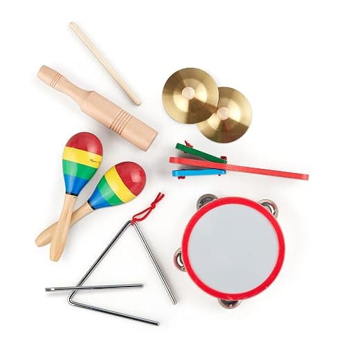 Melissa & Doug Band-in-a-Box Clap! Clang! Tap! - 10-Piece Musical Instrument Set thumbnail 5