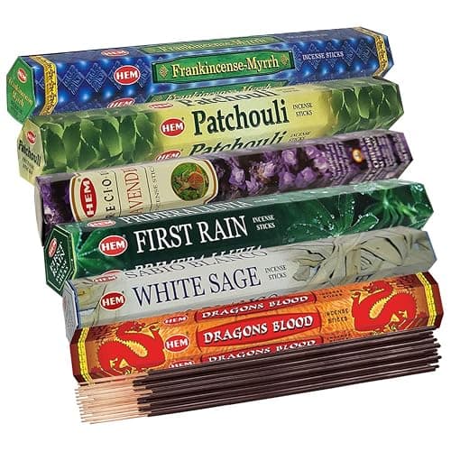 Hem Incense Sticks Variety Pack #23-120 Insence-Sticks (6 Incents x 20 Insense) + Incense Stick Holder with 6 Most Liked Scents Including Patchouli Dragons Blood White Sage Frankincense-Myrrh thumbnail 5