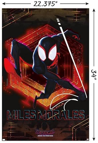 Marvel Spider-Man: Across the Spider-Verse – Miles Wall Poster, 34L" x 22.4W", Unframed Version thumbnail 3