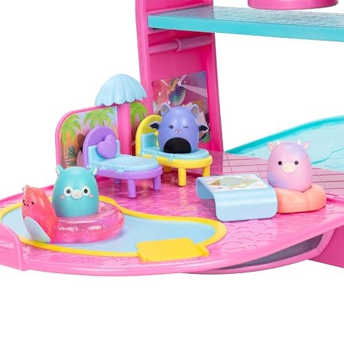 Squish-a-longs Party Pack On-The-Go Playset - Series 1 - Three 1” Mini-Squish with 9 Furnishings - Collect, Trade, & Play thumbnail 8