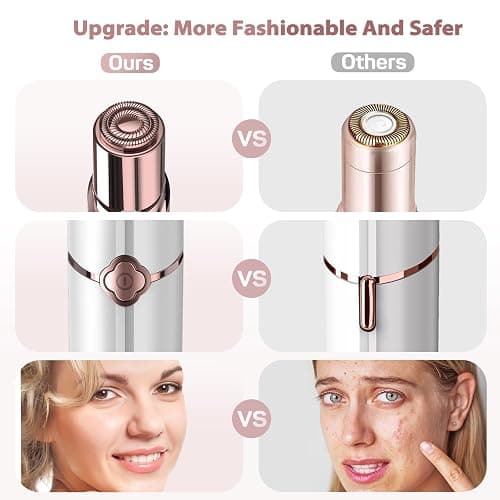 Facial Hair Remover for Women,Hair Removal Device Rechargeable,Epilator for Women for Face Included 2 x Replacement Heads,Painless Lady Shavers,for Lip,Mustache, Chin thumbnail 6