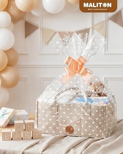 Maliton Panier Rangement Bébé Portable en Feutre avec Poignée Compartiments Détachables, Pour la table à langer ou la chambre du bébé, Pour les couches, lingettes et inserts, Marron thumbnail 6