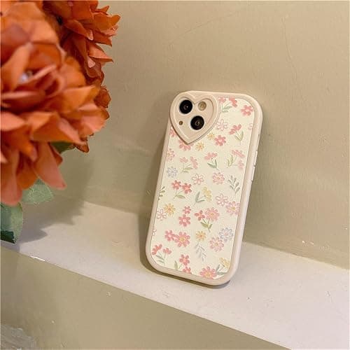 Ownest Compatible with iPhone 7/8/SE/SE 2Case with Cute Flowers Floral Pattern for Women Girls Soft Silicone Love Lens Protection Case for iPhone 7/8/SE/SE 2-White - White Flower - 7/8/SE thumbnail 5