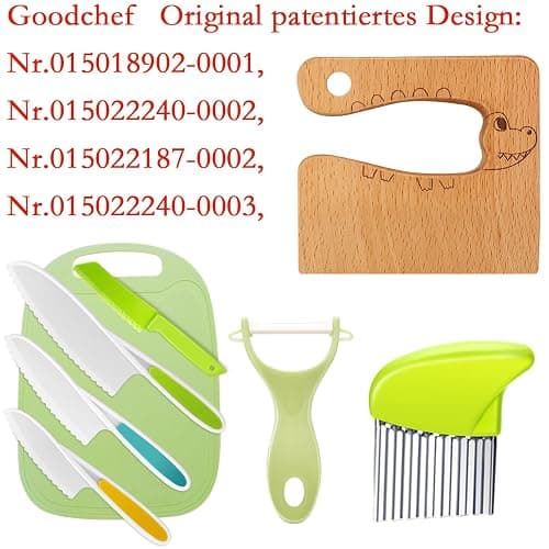 Kindermesser,8-teiliges Spielzeug Sets,Montessori Messer für Kindermesser ab 2 Jahren, Kinder sicheres Lernmesser,Lernspielzeug für die frühkindliche Förderung,Geschenk für kleine Köche(Fisch) thumbnail 9
