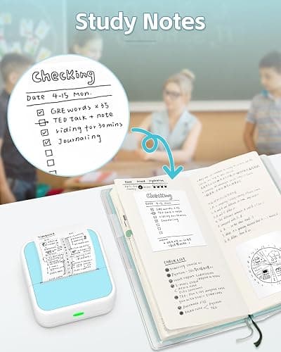 Sticker Printer - Printpods Mini Printer with Stickers, Print Pod, Bluetooth Inkless Printers, Sticker Maker, Portable Thermal Printer for iphone, Impresora Portátil for Notes, Journal, DIY, Kids Gift thumbnail 4