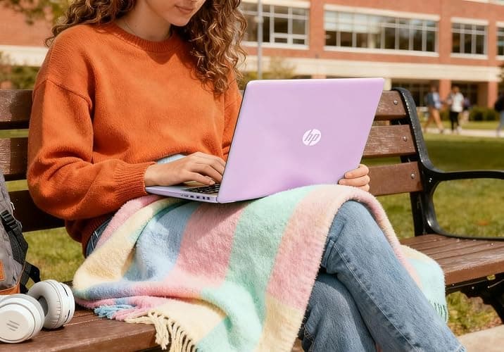 HP Everyday Slim Laptop • Microsoft Office 365 Included • Intel N150 CPU • 128GB SSD • Long Battery Lifes • Copilot AI • Windows 11 • Honey Lavender thumbnail 9