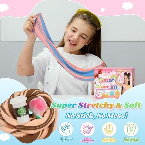 6 Pack Butter Slime Kit for Kids, Scented DIY Slime Toys for Girls and Boys Ages 3 4 5 6 7 8 9 10 11 12 Year Old, Cute Preppy Stuff Teen Girls Birthday Gifts Party Favors Stocking Stuffers thumbnail 4