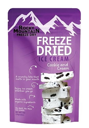 Freeze Dried Ice Cream – Cookies and Cream Ice Cream That Doesn’t Melt – Shelf-Stable Creamy Treat – Rocky Mountain Freeze Dry (1 OZ, Cookies and Cream) - Image 1