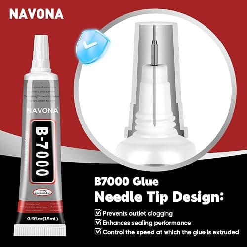 8 PCS 15ml B7000 Glue Clear with Precision Tip, Bedazzling Glue, Super Glues, Rhinestone Glue for Nail, Craft Glues, Jewelry Making, Nail Art, DIY, Makeup, Shoes thumbnail 3