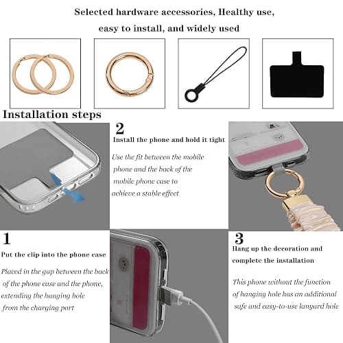 2 Sets Stretchy Scrunchie Lanyards Teacher, Cute Retractable Lanyards for ID Badges with Phone Lanyard & Keychain for Teachers, Nurses, Office & School (B) thumbnail 4