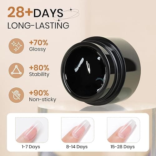 3d Gel Nail Art Sculpture Gel for Nail Art, Clear Black Non Stick Hand Hard | Hard Gel for Nails Home Manicure, Nail Salon, Nail Charms, Solid, Extension, Carving, Molding Gels 5g/0.18Oz thumbnail 5