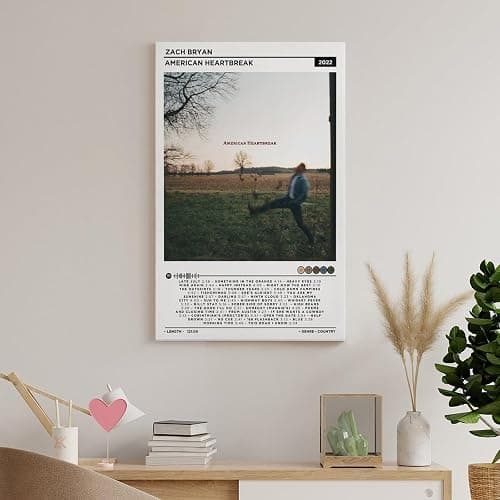 American Heartbreak Poster Zach Album Bryan Music Poster Album Cover Canvas Art Poster 08x12inch(20x30cm) thumbnail 8