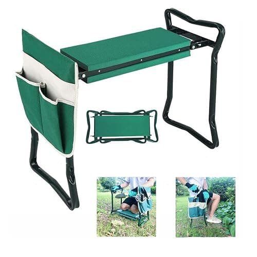 BESTHLS Garden Kneeler and Seat - Heavy Duty Folding Stool with Thick Pad, Tool Pouch, 330 lbs Capacity - Knee & Back Support, Perfect for Seniors, Women, Men - Image 1