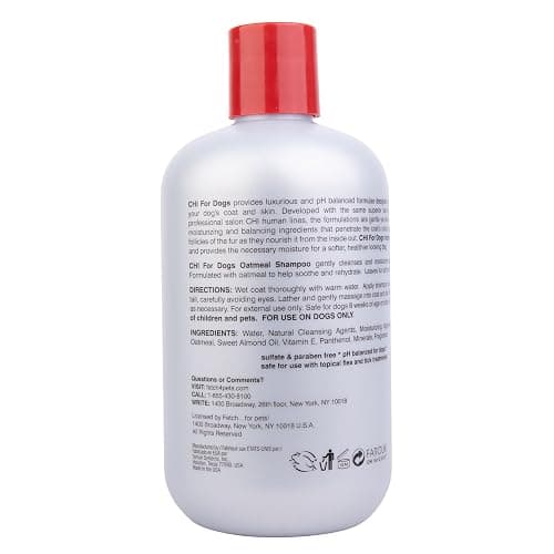 CHI for Dogs Oatmeal Dog Shampoo, Gentle Formula, 16 Fl Oz Bottle | Oatmeal formula, soothing gentle wash, dry itchy skin and dander, puppies and adult dogs thumbnail 6