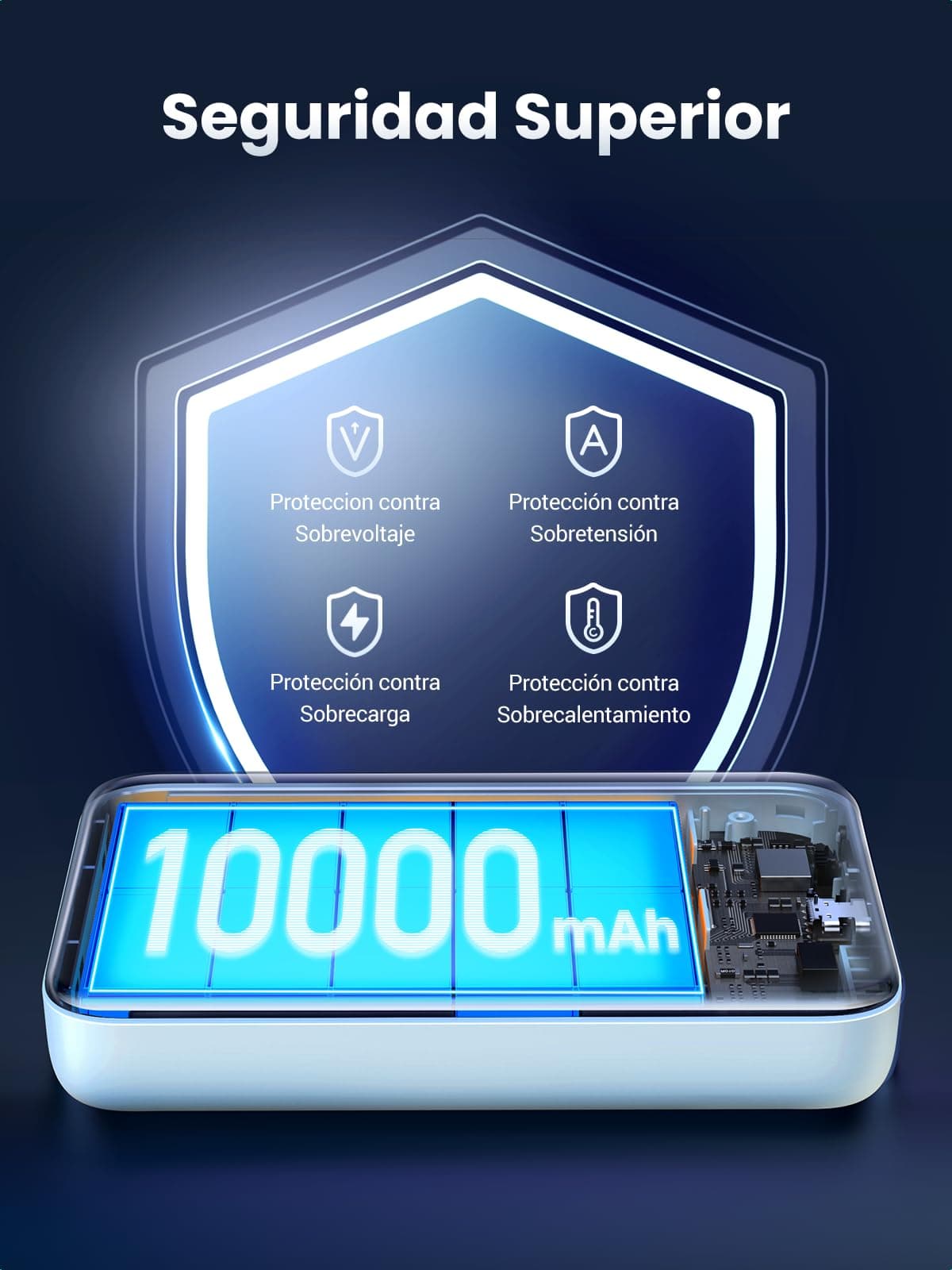 UGREEN 10000mAh Power Bank Inalámbrico PD 20W Carga Rápida, Cargador Portátil USB C Magnético, Batería Externa Compatible con iPhone 16/15/14 Serie, Galaxy, Xiaomi, iPad, LG, Azul thumbnail 6