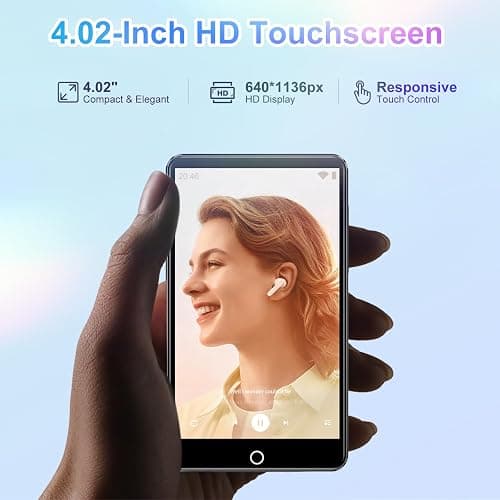 Conrain 80GB mp3 Player with Bluetooth and WiFi, 4.02" Touchscreen Android MP3 Player with 13MP Rear Camera, MP4 Music Player for Kids with Spotify, Deezer, Amazon Music, Audible thumbnail 6
