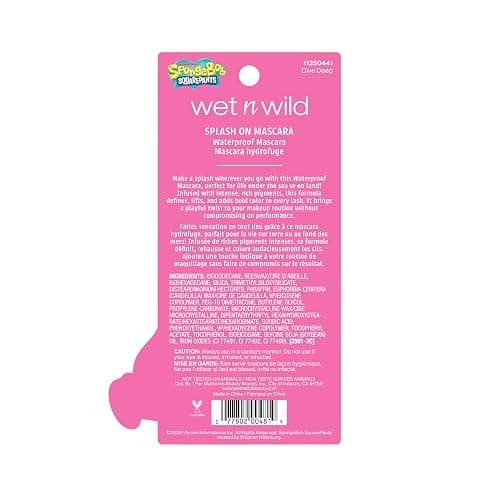 wet n wild SpongeBob Splash On Waterproof Mascara, Bold Black Mascara for Volume, Definition & Long-Lasting Wear, Cruelty Free - Dive Deep thumbnail 6