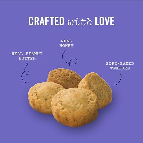 Three Dog Bakery Peanut Butter & Honey Bites, Mess-Free Snacks & Training Cookies for Dogs & Puppies, Human-Inspired thumbnail 3