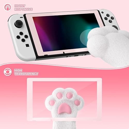 eXtremeRate 2 Pack Cherry Blossoms Pink Border Transparent HD Clear Saver Protector Film, Tempered Glass Screen Protector for Nintendo Switch [Anti-Fingerprint, Shatterproof, Bubble-Free] thumbnail 5