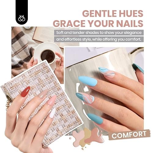 Beetles Gel Nail Polish Set - Emotional Spectrum 69PCS 60 Colors Gel Polish Kit Base Coat Glossy & Matte Top Coat UV Led Soak off Collection Brown Red Black Nude White Valentines Gifts for Women thumbnail 3
