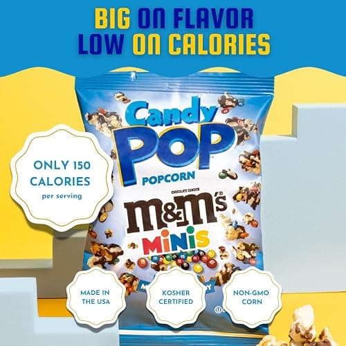 CANDY POP M&Ms Minis Candy Coated Popcorn, (5.25oz bags, 3-Pack) thumbnail 6