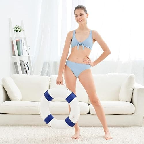 MIENOE Teen Girls Two-Piece Bikini Swimsuits | Removable Chest Pad Nylon Swimwear Kids Size 6-17 Years thumbnail 3