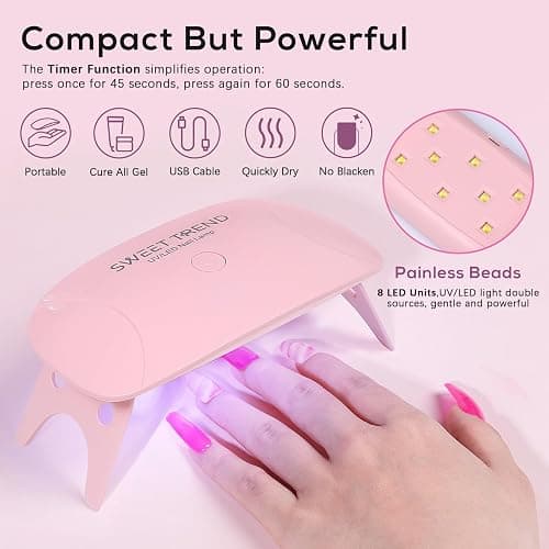 Acrylic Nail Kit for Beginners: Professional Acrylic Powder Set with Everything for Starter - U V Light Nail Drill and Liquid - Full Tools Decoration Tech Gifts for Home Salon Women thumbnail 5