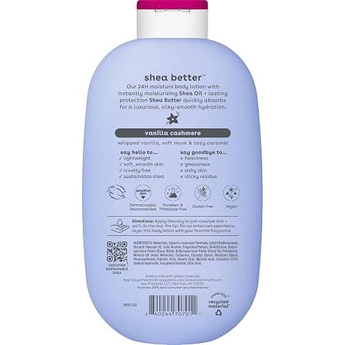 eos Shea Better Body Lotion Vanilla Cashmere, 24-Hour Moisture Skin Care, Lightweight & Non-Greasy, Natural Shea, Vegan, Vanilla Body Lotion, 16 fl oz thumbnail 11