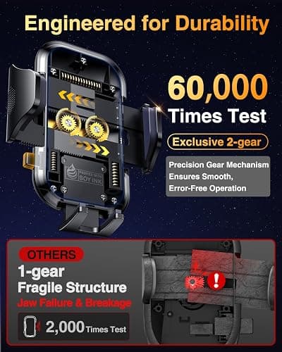 VANMASS Universal Car Phone Holder 2025【Strongest Suction & Military-Grade】Phone Holders for Your Car Windshield Dashboard Vent with【Patent & Safety Certs】Cell Phone Mount for iPhone Samsung Android thumbnail 8