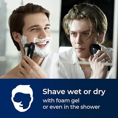 rategist Cordless Electric Razor for Men: 3-in-1 Shaver for Beard/Nose/Sideburns - IPX7 Waterproof Travel Kit - Turbo Speed & Precision Blades thumbnail 7