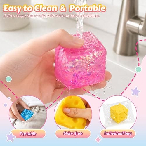 OneTown 8Pcs Squishies Toys Kit with Gift Box,Cute Squishies and Squeeze Fidget Toys,Soft Sensory Fidget Toy for Adults,Stretchy Anxiety Stress Relief Toy for Party Favors Birthday Gifts(Random Color) thumbnail 5