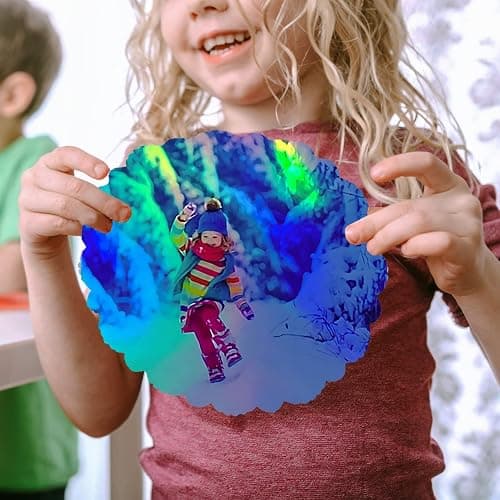 20 Sheets Holographic Sticker Paper 8.5x11 inch Printable Waterproof Stickers Rainbow Vinyl Sticker Sheets for Inkjet or Laser Printer thumbnail 5