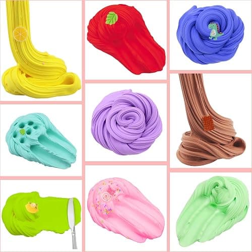 Zhufas Fluffy Slime Set, 12 Stück Fluffy Butter Slime Set, Wolkenschleim, Slime Set zum Selbermachen, Enthält Fluffy Wolken Schleim, Schleim Kinder Party Geburtstagsgeschenke thumbnail 5