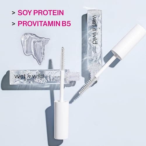 wet n wild Mega Clear Brow & Lash Mascara - Sculpts Brows, Defines Lashes, Conditioning with Soy Protein & ProVitamin B5, Primer & Top Coat, Cruelty-Free & Vegan - Clear thumbnail 5