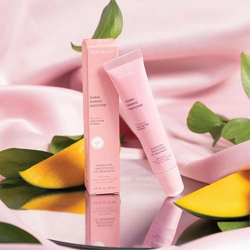 ESW Beauty Guava Mango Smoothie Lip Treatment - Light Pink Tint with Shea Butter, Peptides, Guava & Mango for Advanced Smoothing & Collagen Boost thumbnail 5