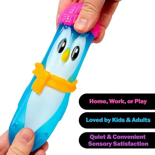 Schylling Needoh Squishmas Polar Glow Penguin - Sensory Squeeze Toy with Super Solid Squish - (Pack of 1) thumbnail 6