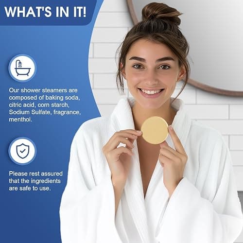 Shower Steamers, 18 Pack Set Shower Bombs with 6 Organic & Natural Fragrance, Self-Care & Relaxation Presents for Women and Men, Ideal for Personal Care and Birthday, Christmas White Elephant Presents thumbnail 4