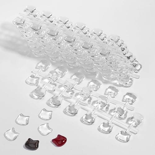 SUTOKAKA 240Pcs Solid Cat Shape Nail Polish Swatches Display Cards Crystal Clear Glassy Nail Color Swatch Dots Chart Tips for Nail Salon Training Practicing Beginners Professionals - Image 1