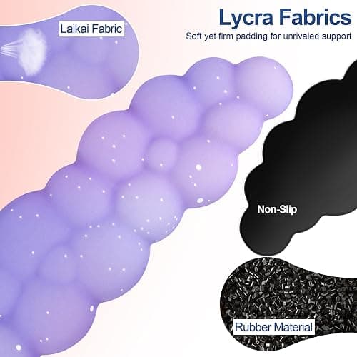 LJYZMD Cloud Wrist Rest Set for Keyboard and Mouse, Includes Cute Coaster, with Computers and Laptops（Purple Star Set） thumbnail 5