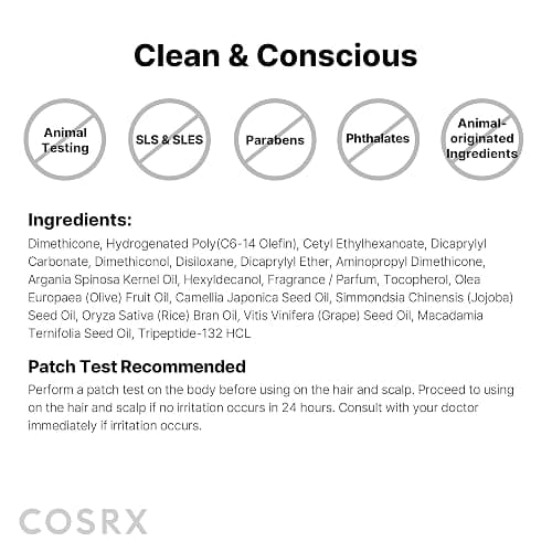COSRX PEPTIDE 132 Hair Bonding Oil Serum, Split End Repair, 0.94 fl oz | Keratin Care for Frizzy, Dry, Damaged Hair, Adds Gloss, Shine, Lightweight Non-Greasy Finish, Korean Hair Care thumbnail 10