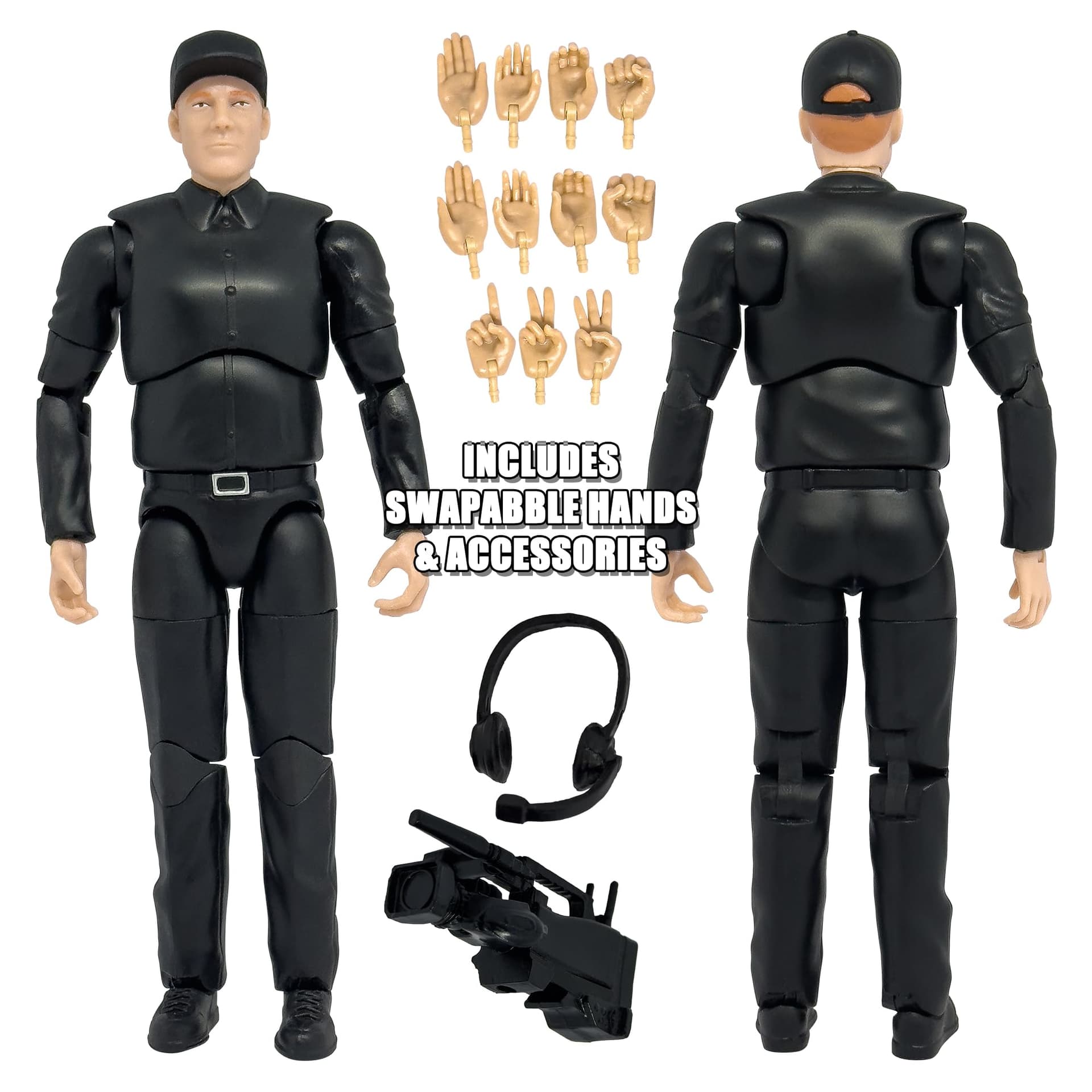 Ultimate TV Camera Man with Deluxe Articulation for Wrestling Action Figures thumbnail 2