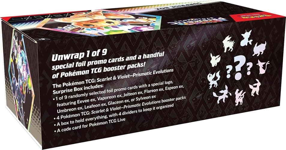 Pokemon TCG Scarlet & Violet 8.5 Prismatic Evolutions Surprise Box thumbnail 5