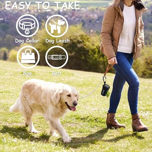 TRIPOLACO Dog Poop Bag Holder for Leash, Easy Release Doggie Poop Bag Dispenser, Fits Most Standard Poo Bags, Soft Fabric Dog Waste Bag Holder with Carabiner Clip, Compatible with All Leashes, Black thumbnail 6