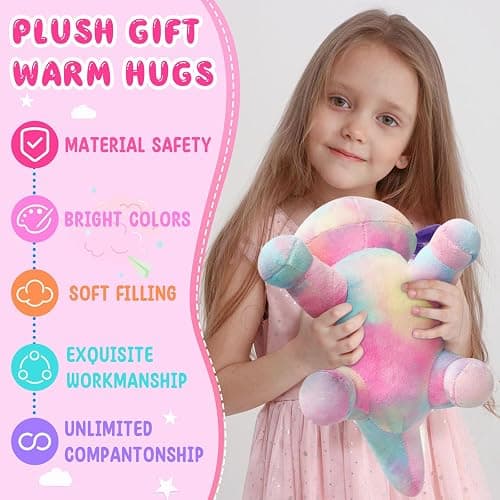 REUCLOTHIM Axolotl Plush Toy,Soft Cute Axolotl Stuffed Animal Plushies,Axolotl Stuffed Animal Toy for Kids, Cute Plushies Axolotl Pillow Doll.Multicolored thumbnail 5