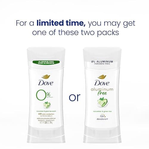 Dove Aluminum Free Deodorant for Women 4 Count Cucumber and Green Tea 72 hour odor protection 2.6 oz thumbnail 3