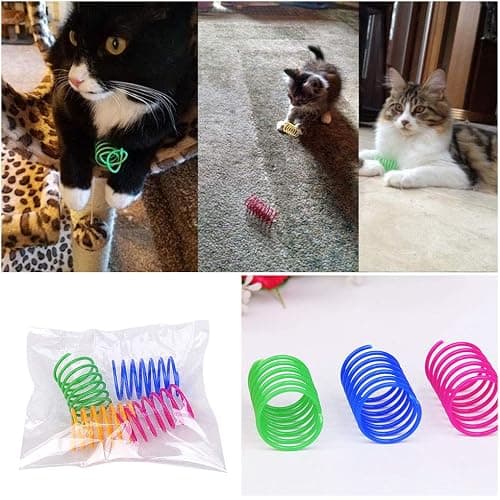 Andiker Interactive Cat Spiral Creative Spring Toy to Kill Time and Keep Fit, Sturdy and Heavy Plastic for Swatting, Biting, Hunting Kitten Toys, Colorful, 12 pcs thumbnail 8