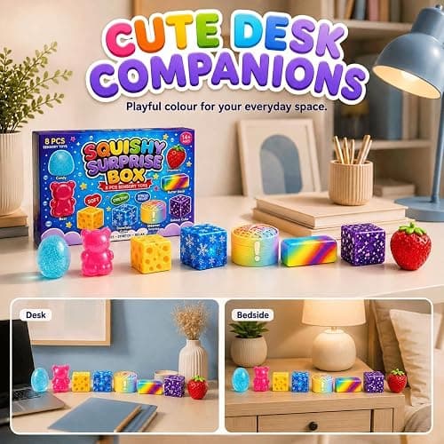 Squishy Box Mystery Set (#H) | 8 Pcs Squishies, Soft Squeeze Fidget Toys, Malt Sugar Blind Box, Fun Gift for Kids Teens and Adults thumbnail 5