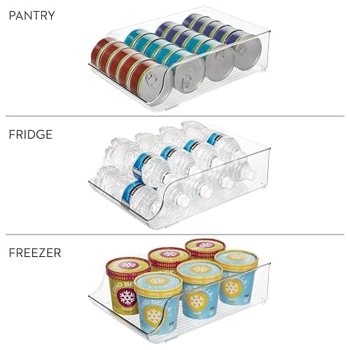 iDesign Plastic Water Bottle Organizer, Clear, 2-Pack | For Fridge, Bottle Holder, For Kitchen and Pantry thumbnail 6