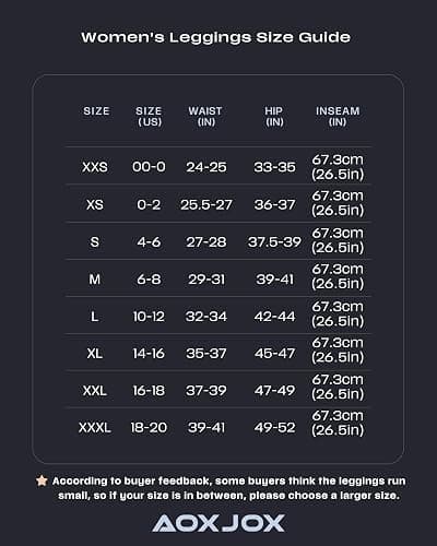 Aoxjox High Waisted Workout Leggings for Women Trinity Yoga Pants 26.5" thumbnail 6
